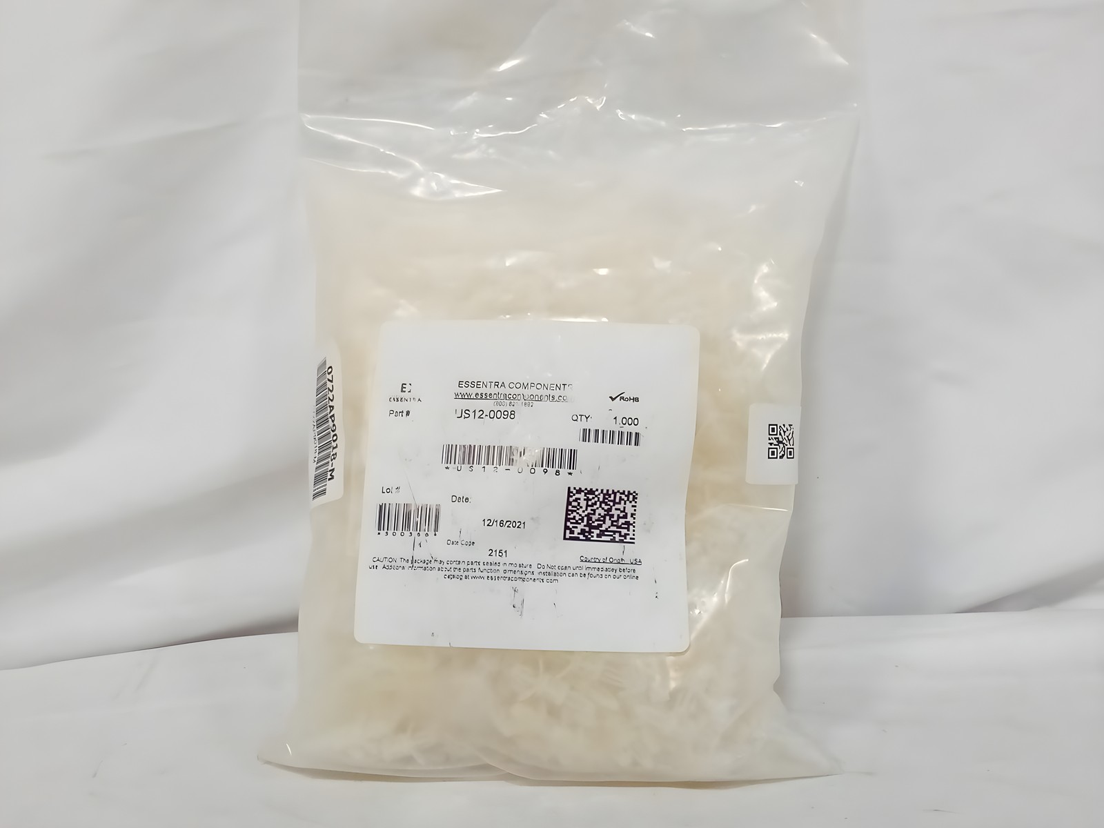 Essentra Components US12-0098 Plastic Push-In Rivets 1000 Pack