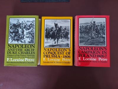 Napoleon's Campaigns by F Loraine Petre, set of 3 books with maps 1972-76 in VGC