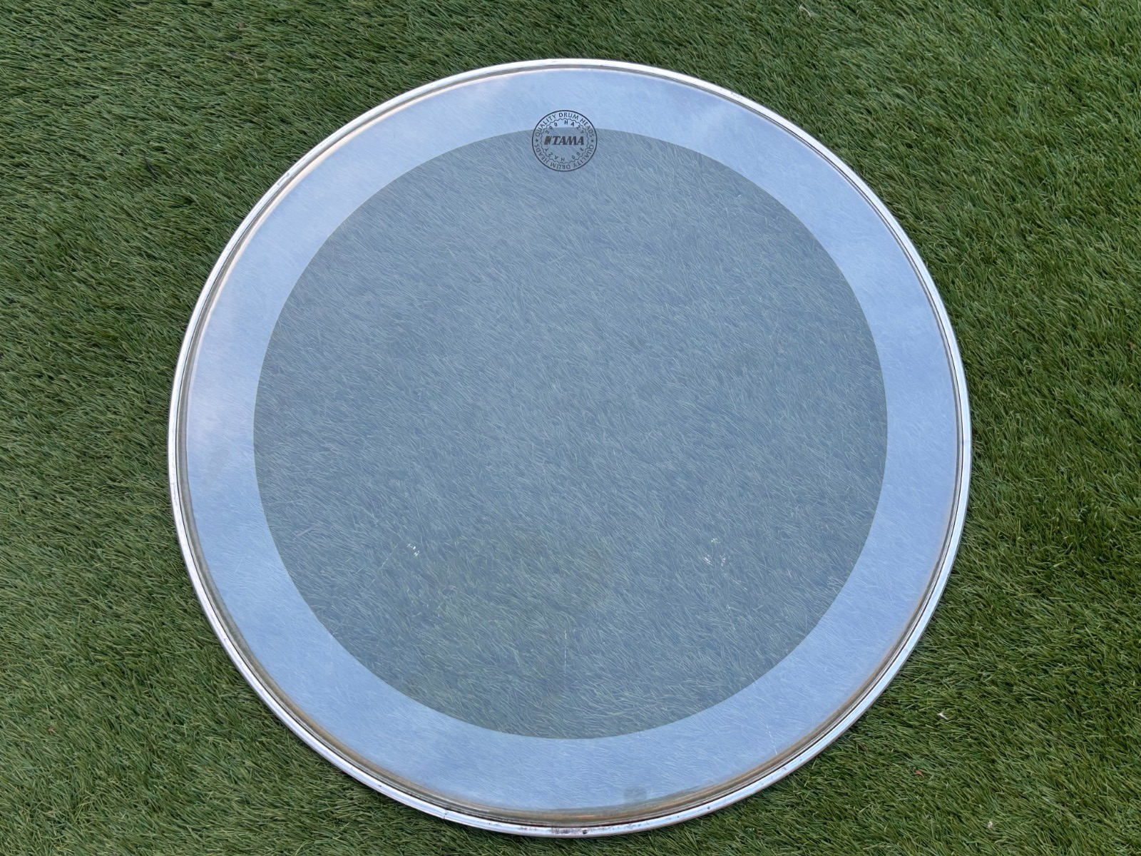 TAMA 200 HAZY 22" Bass Drum Batter head clear with inner ring photo 1