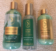Bath  Body Works Eucalyptus  Spearmint 3 pc set: Oil Mist, Body Oil, Body Wash