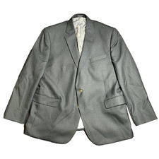 Stafford Men's Executive Blazer Jacket 48R 100 Wool Classic Fit Navy Blue Coat