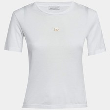 Dolce Gabbana White Jersey DG Logo Crew Neck TShirt 910 Yrs