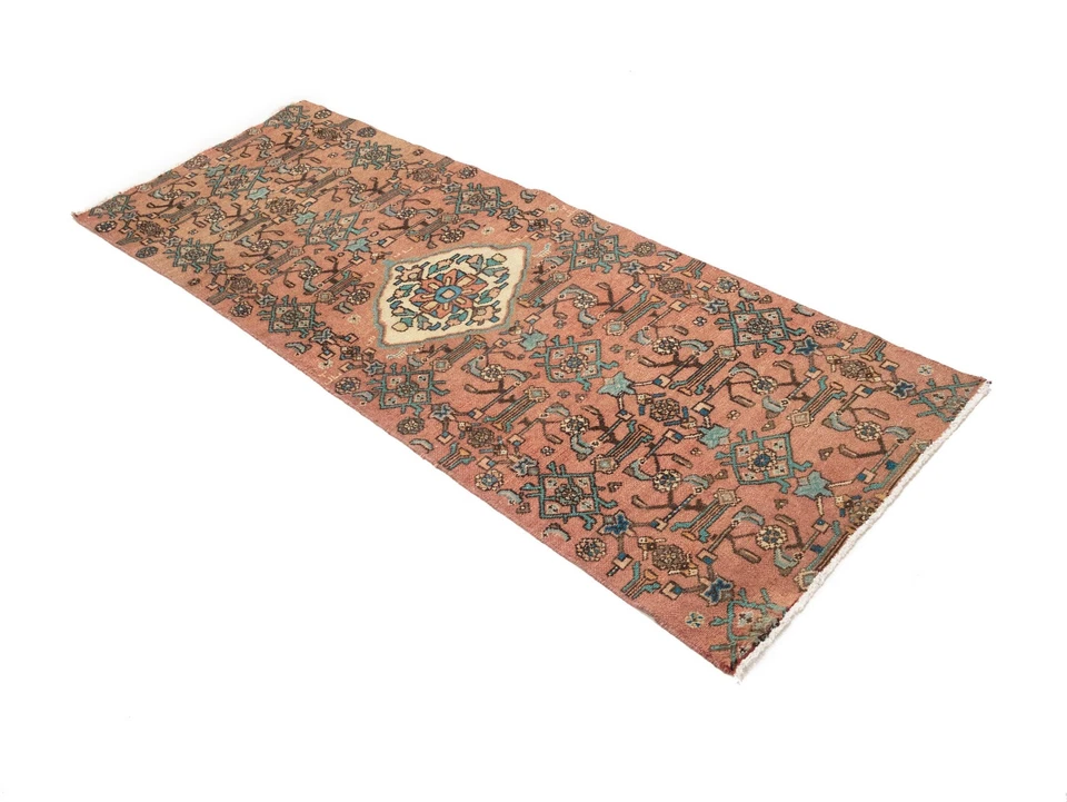 2'8 X 7'1 ft Semi-Antique Wool Runner Rug 3x8 Handmade Floral Design Carpet - Image 3 of 4