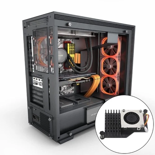 Active Cooling Aluminum Heat Sink for RPi 5 Stable Performances Design