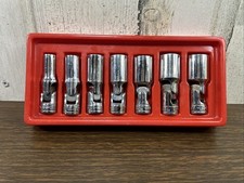Snap On Tools 7 Piece Sae Deep Swivel Universal Socket Set 6 Point 38 Drive
