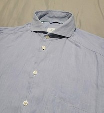 Eton Hemd Herren M 39 Slim Blau Langarm