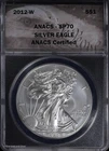 2012 W Proof $1 American Silver Eagle ANACS SP 70