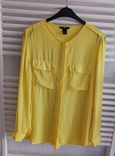 H&M Damenbluse gelb 40 Longbluse