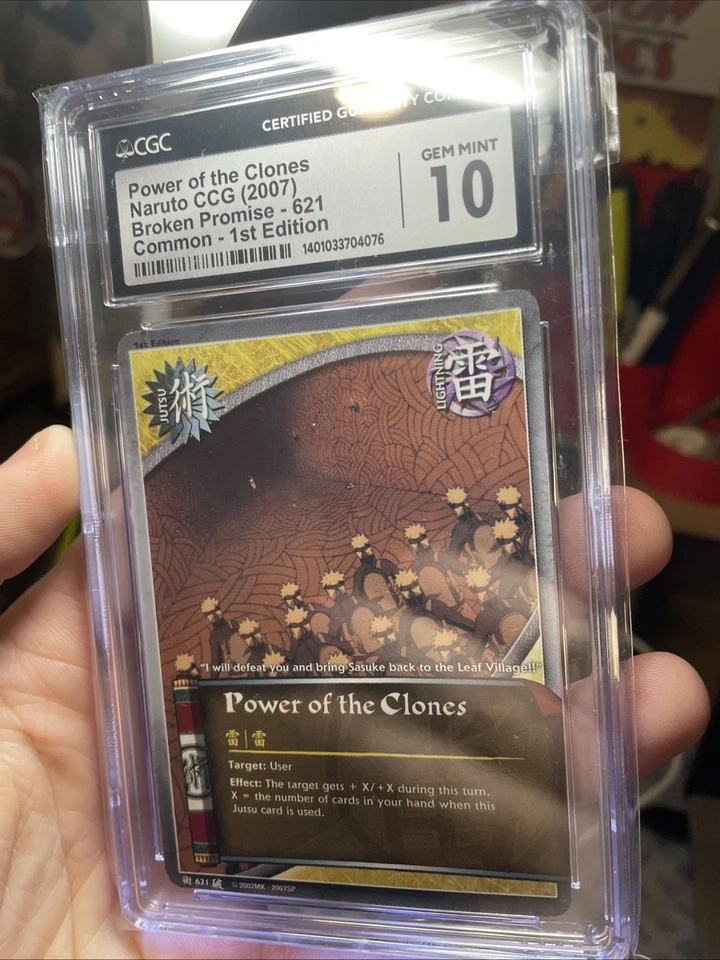 Naruto Card CCG Bandai Non Holo Power Of The Clones! Broken Promise 2007 CGC 10 - Image 3 of 4
