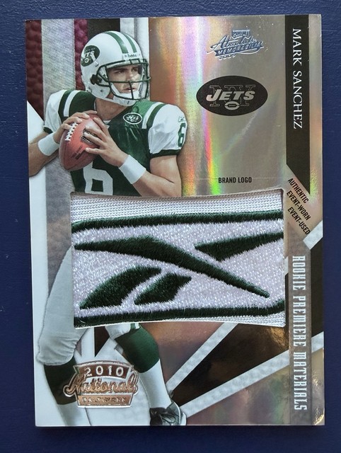 2009 PLAYOFF ABSOLUTE REEBOK JUMBO 1/1 ROOKIE RELIKT SOGAR GEBRAUCHT PATCH MARK SANCHEZ