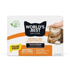 World's Best Cat Litter Track Defense Unscented, Low Tracking, Dust Control 32Lb
