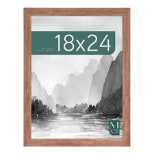MCS Museum 18x24 Medium Oak Woodgrain Poster Frame, Vertical/Horizontal Wall