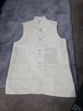 South Aisan Wedding Suit Mens Size 28 Cream And Gold Coulour