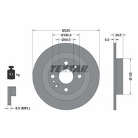 Textar 92061700 Bremsscheibe Hinterachse FüR Ford Asia & Oceania Mazda Ford Usa