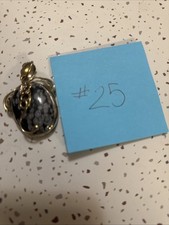 Snowflake Obsidian Pendant