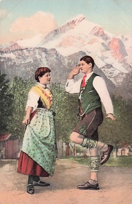 Postcard Vintage(1)DEU, Munich Kunstanstalt Inst Gruss aus den Alpen UP(#462)