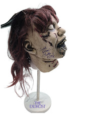 Linda Blair Signed Autographed The Exorcist Mask & Custom Display Stand ACOA ITP
