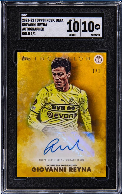 2021-22 Topps Inception UCC Autograph Gold Giovanni Reyna 1/1 SGC 10 Auto 10