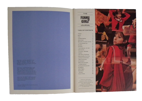 Vintage Movie Program FUNNY GIRL 1968 Barbra Streisand Omar Sharif William Wyler - Picture 2 of 7