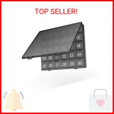 Monthly Pill Organizer Once a Day - 30 Day Pill Organizer Box - Squeeze to Open