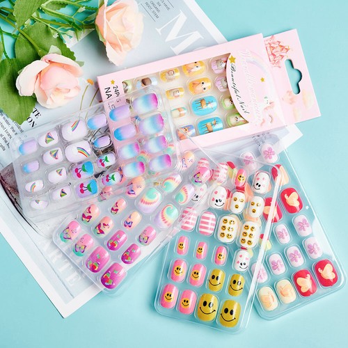 24PCS  Acrylic Nail Tips Press On Nail Fake Nails Children Artificial Na ❥ - Bild 4 von 25