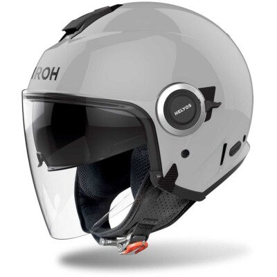 CASCO MOTO JET DOPPIA VISIERA AIROH HELYOS COLOR CONGRETE GREY GRIGIO TG XL