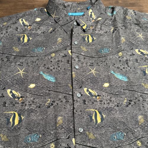 Tori Richard Honolulu Mens Hawaiian Shirt Sz 5XB Big Fish Ocean All Over Print - Picture 4 of 7