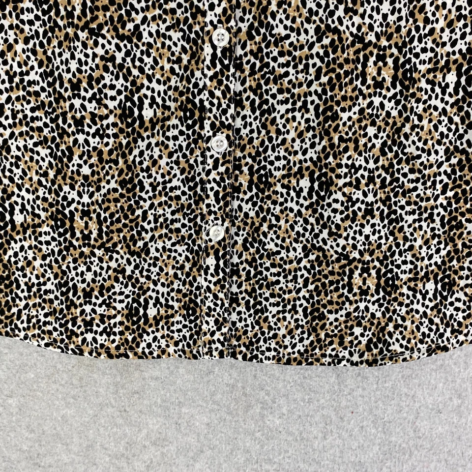 Blusa Laura Scott Top Mujer SP Estampado Animal Botón Frontal 3/4 Pestaña Enrollable Manga Foto 4 de 4