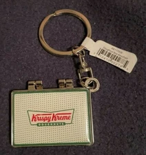 Krispy Kreme Donut Box Mirrored Key Chain - NWT