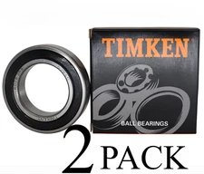 2 PACK 6008-2RS TIMKEN 40X68X15MM Double Rubber Seal Ball Bearings Metal  NEW