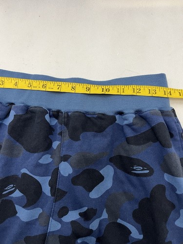 A Bathing Ape Bape X PSG Paris Saint Germain Camo Sweat Shorts Blue Large - Picture 7 of 9