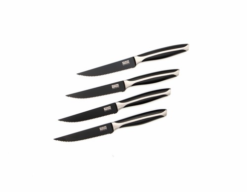4er-SET KUHN RIKON SWISS STEAKMESSER MESSERSET EDELSTAHL STEAKBESTECK HOLZBOX! - Bild 4 von 5