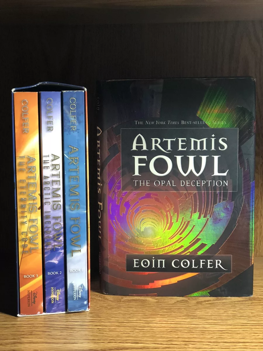 4 Book Lot Artemis Fowl Boxed Set + Opal Deception- Eoin Colfer Disney  Hyperion