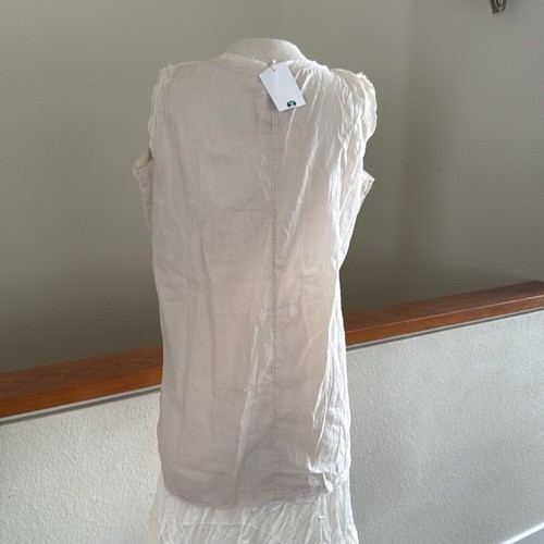 Namsar Raw Edge Sleeveless Cream Top - Bild 7 von 8