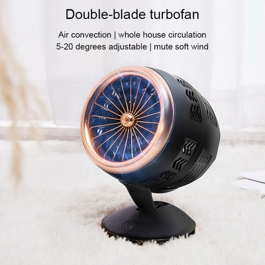 New Space Heater USB Powered Heater Fan Portable Fast Heating Thermostat  Desktop | eBay