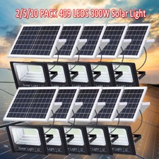 300W LED Solar Floodlight Panel Street Lights Outdoor Waterproof Remote Control