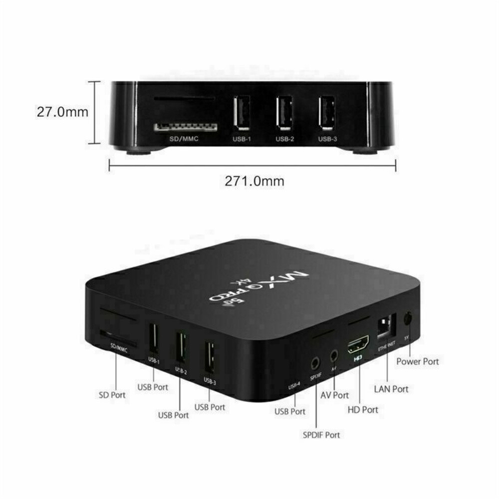 5G MXQ PRO 4K TV BOX Android Smart Media Player 1GB+8GB eBay