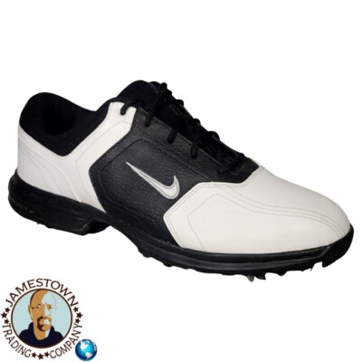Nike Golf - Heritage ゴルフシューズ Nike 8.5 Heritage Golf Shoes Cleats 336040-101 Black White