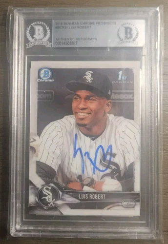 2018 Luis Robert 1st Bowman Chrome BGS Authentic IP Auto