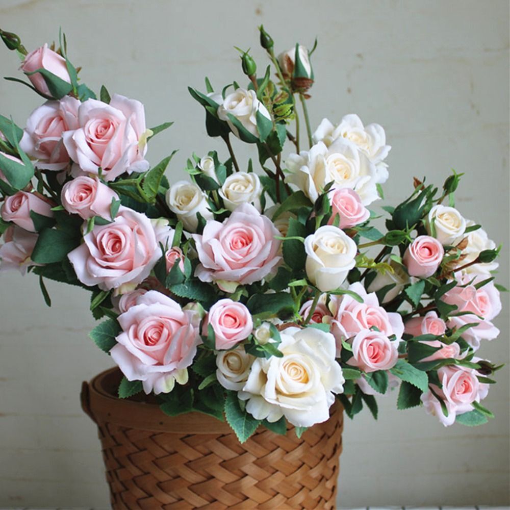 Valentine's Day Fake Flowers Artificial Flowers Rose Branch For Home