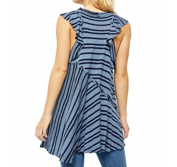 Vestido túnica suéter a rayas azul túnica Between The Lines Free People para mujer Foto 3 de 4