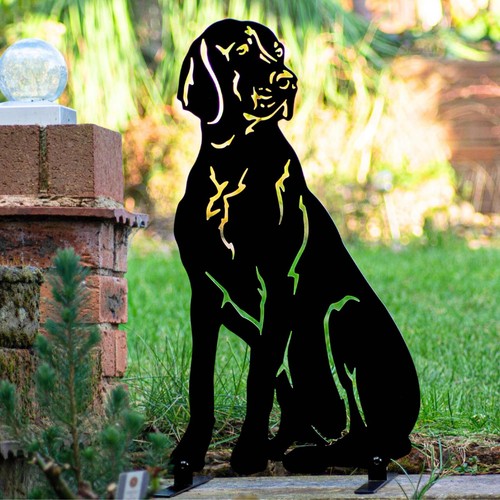 Dog Garden Memorial Grave Marker Plaque Stone Statue Vizsla Weimaraner Ashes Urn - Picture 25 of 43