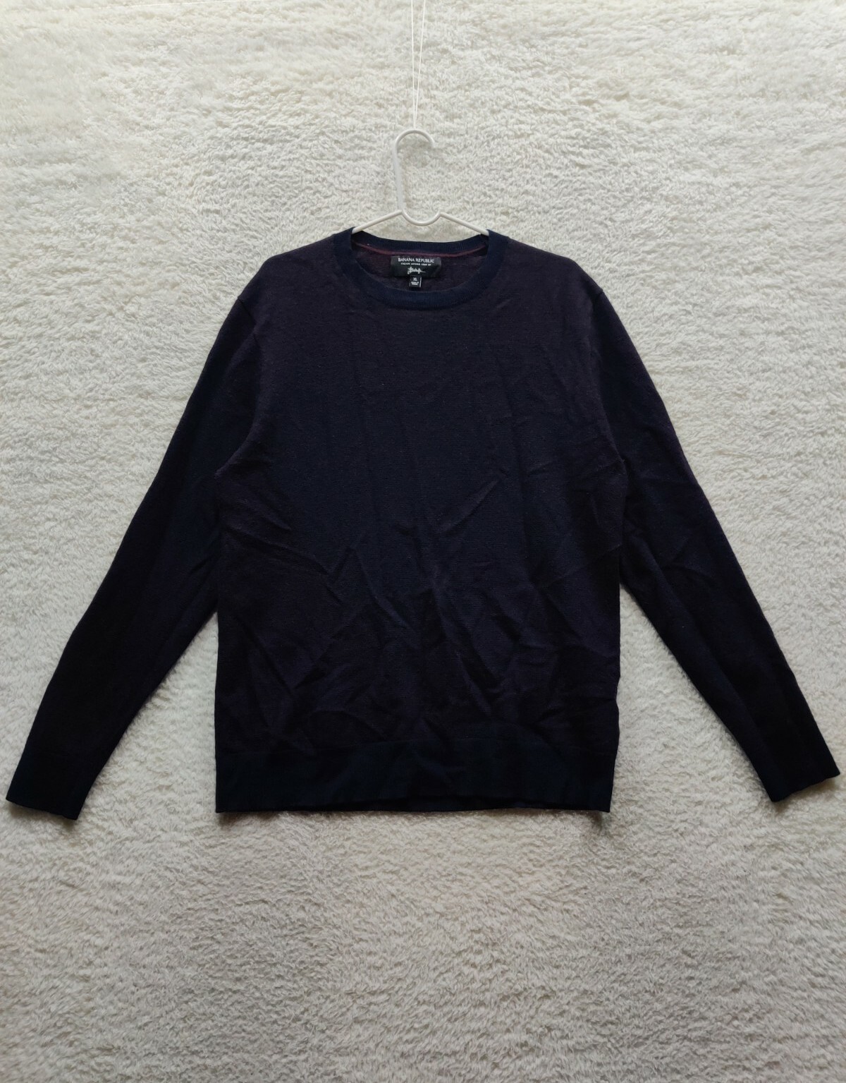 Banana Republic Baruffa Italian Merino Wool Men's Regular Fit Wine