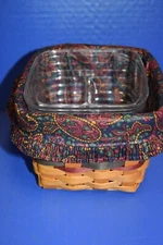 Longaberger 1998 Father’s Day Finder Keepers Combo Slanted Basket Liner Protec!!