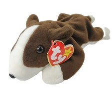 Rare Retired 1997 TY Beanie Baby Bruno The Dog With PVC Pellets Tag Errors