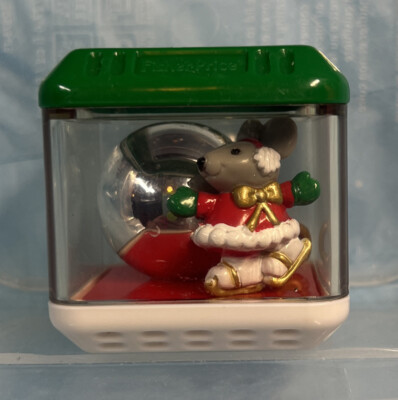 VTG FISHER PRICE PEEK A BLOCKS SENSORY REPLACEMENT BLOCK CHRISTMAS MOUSE BALL