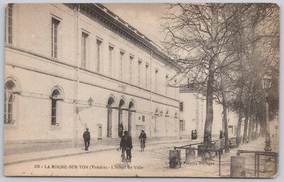 La Roche-sur-Yon France Divided Back Postcard City Hall