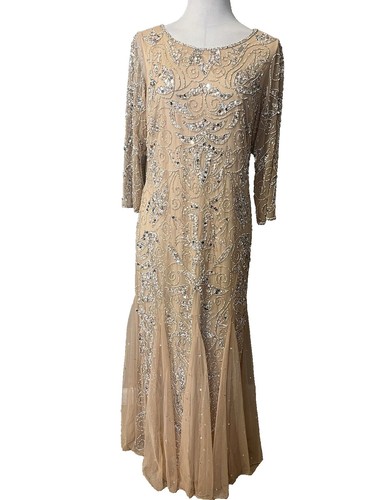 Pisarro Nights Beaded Mesh Midi Cocktail Dress SZ 8 Smoke $268 | eBay Pisarro Nights Beaded Mesh Midi Cocktail Dress SZ 8 Smoke $268 | eBay
