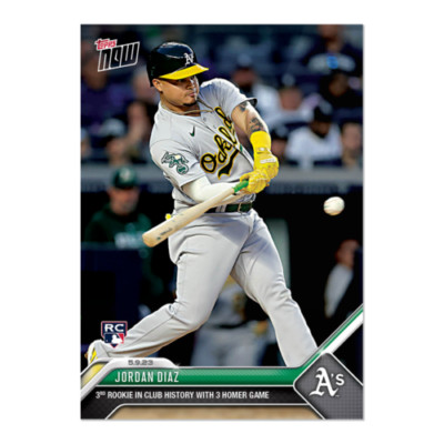 JORDAN DIAZ RC 2023 TOPPS NOW #261 OAKLAND ATHLETICS  