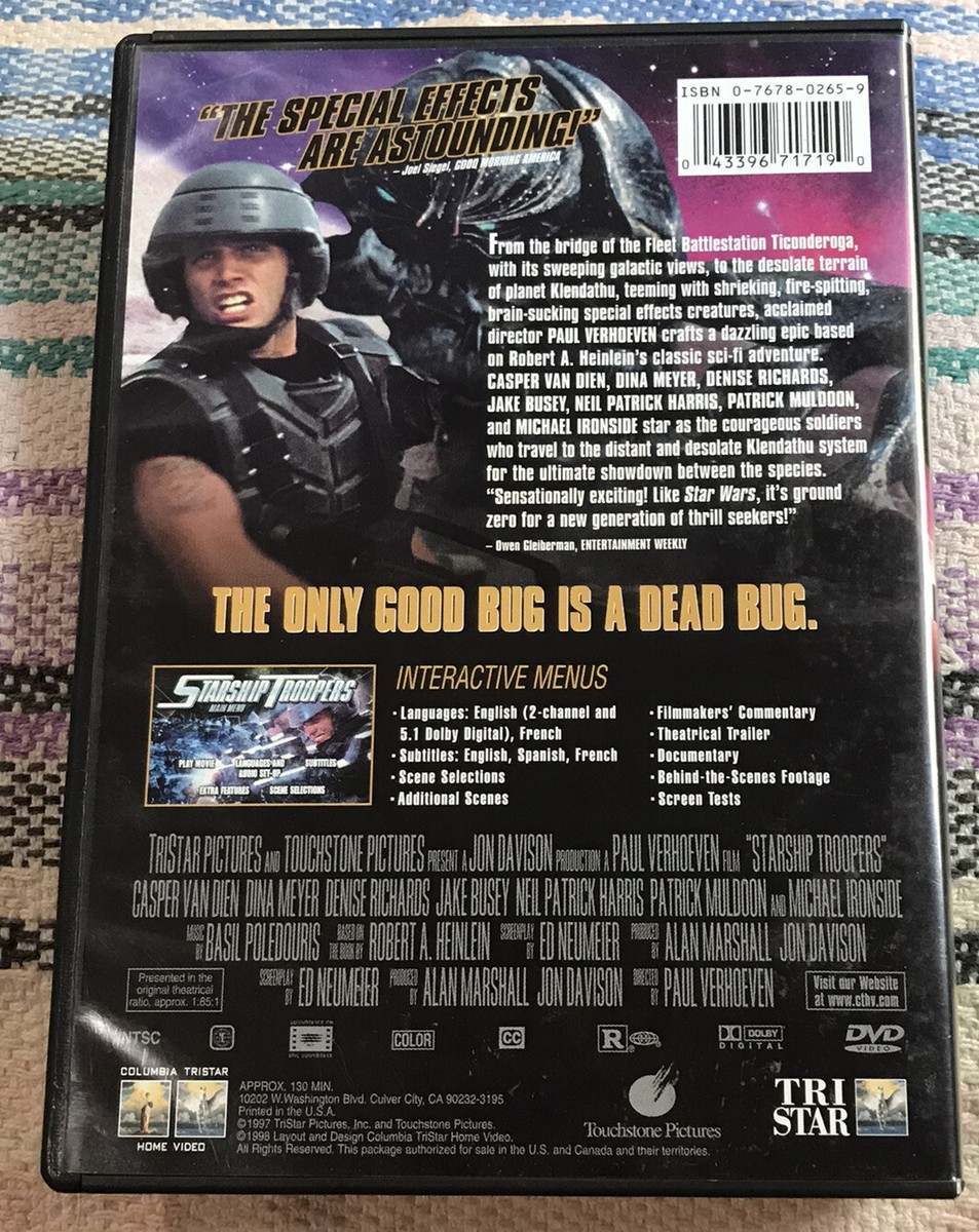 Starship Troopers (DVD, 1998) Sci-fi Adventure Movie Denise